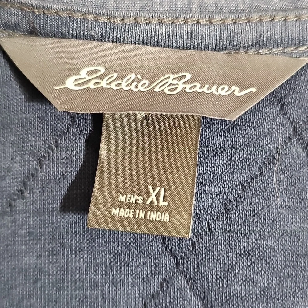 Eddie Bauer Shirt Jacket Quilted Shacket Chore Jacket Outdoor Blue Size L - Picture 8 of 9